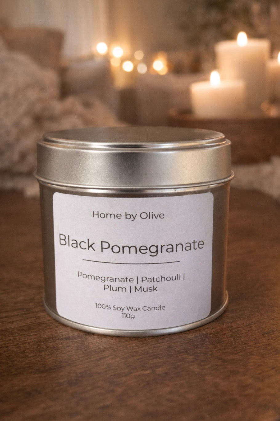 Black Pomegranate Candle - Home By Olive