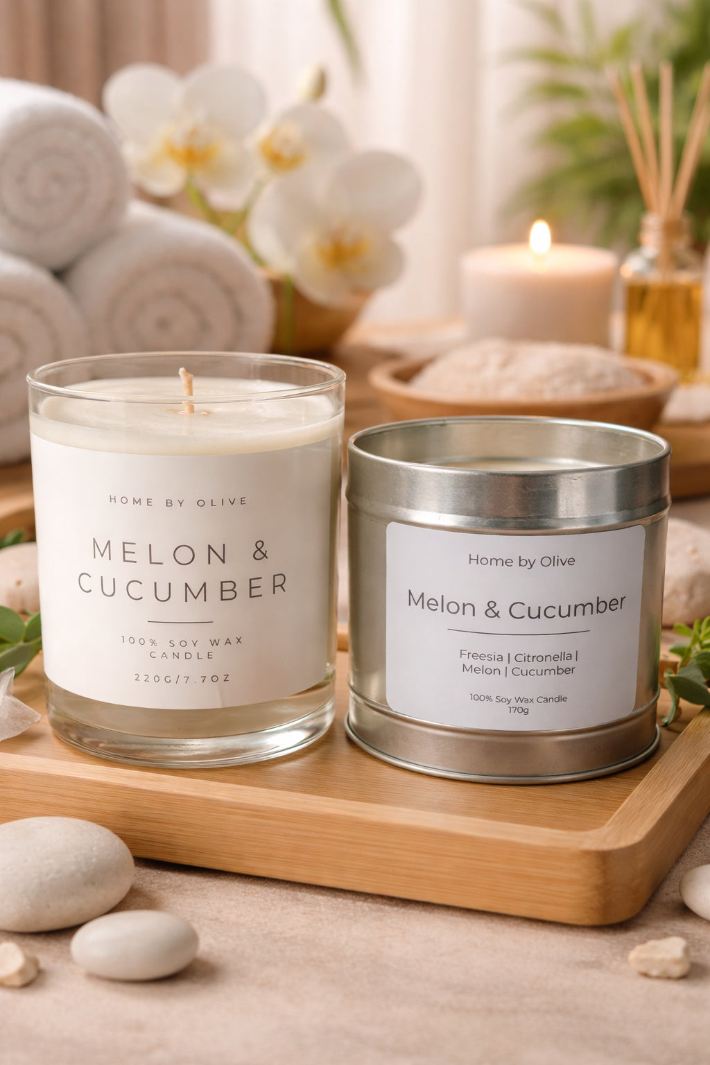 Melon and Cucumber Candle - Home By Olive