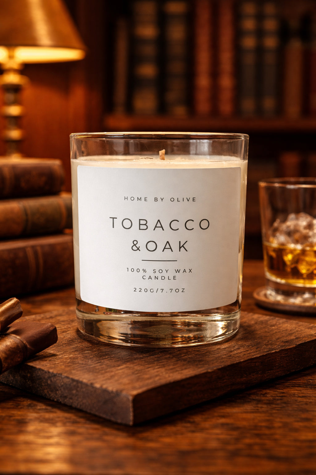 Tobacco and Oak Candle - Home By Olive